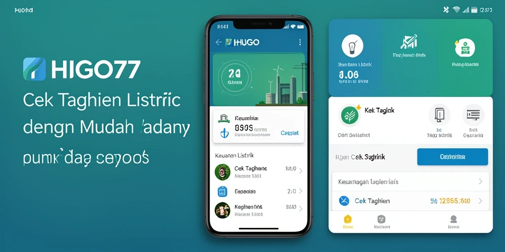 Antarmuka pengguna HUGO77 untuk cek tagihan listrik.