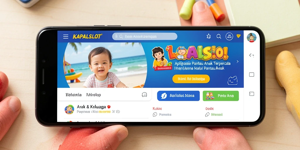Tampilan antarmuka utama aplikasi KAPALSLOT untuk pemantauan anak.