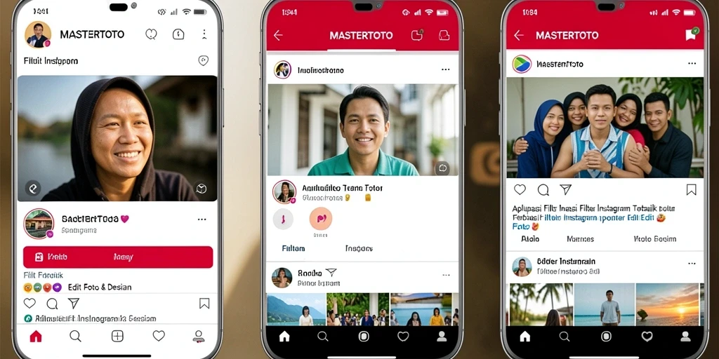Tampilan antarmuka MASTERTOTO dengan berbagai filter artistik.