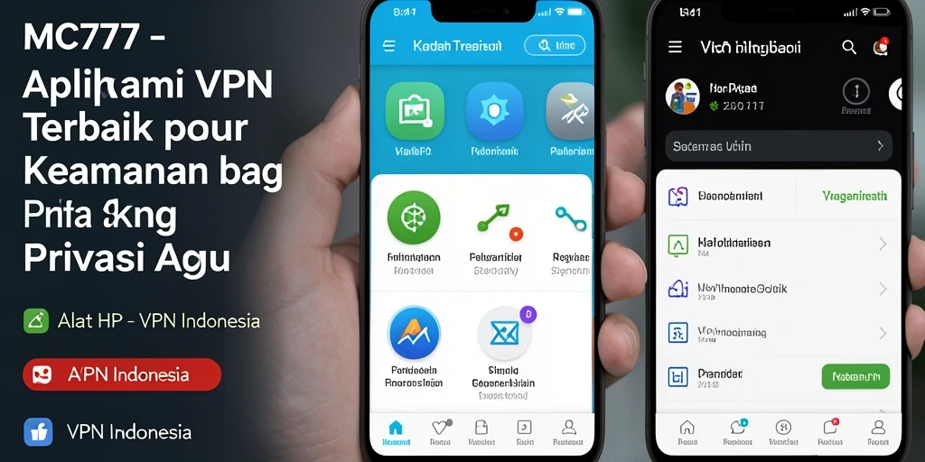 Tampilan antarmuka MC777 yang mudah digunakan untuk akses VPN.