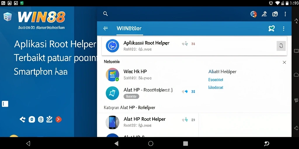 Tampilan antarmuka aplikasi WIN88 yang sederhana dan fungsional.